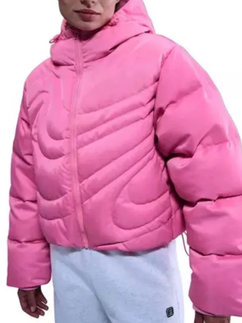 Nike Sportswear Swoosh Series Therma-Fit Down Puffer Jacket Barbie Pink SZ S NWT